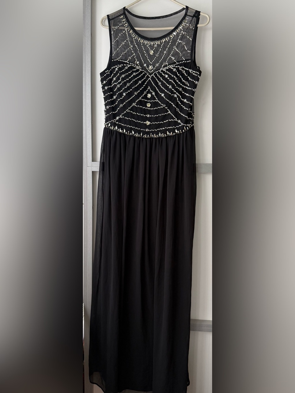 Embellished Black Womens Skirt with Beaded Waist